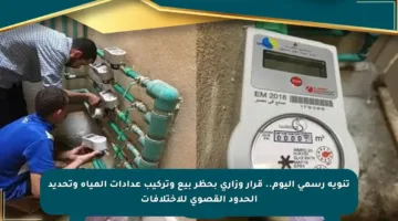 تنويه رسمي اليوم.. قرار وزاري بحظر بيع وتركيب عدادات المياه وتحديد الحدود القصوى للاختلافات